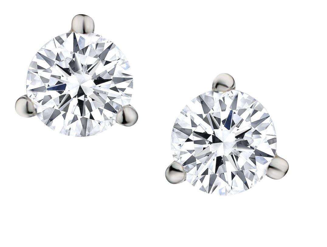 .25 Carat of Lab Grown Diamonds Solitaire Earrings, 14kt White Gold.....................NOW