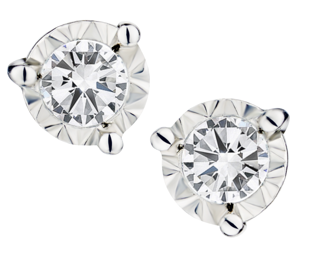 .15 Carat of Lab Grown Diamond Earrings, Silver.....................NOW