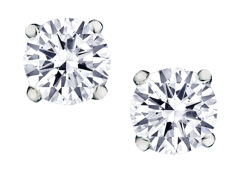.50 Carat of Lab Grown Diamonds Solitaire Earrings, 10kt White Gold.....................NOW