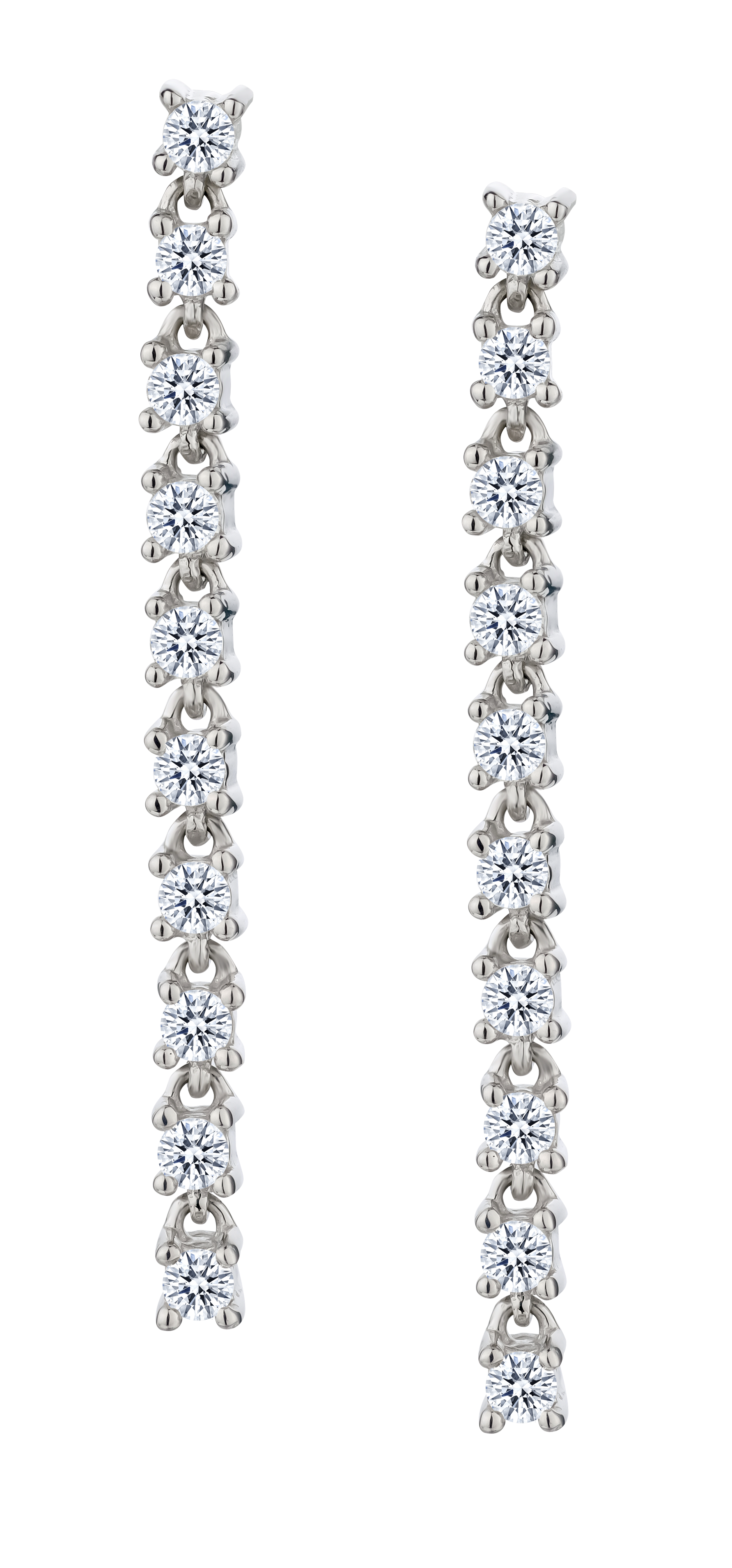 .33 Carat of Lab Grown Diamonds "Icicle" Earrings, 10kt White Gold.....................NOW