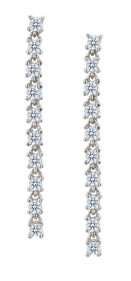 .33 Carat of Lab Grown Diamonds "Icicle" Earrings, 10kt White Gold.....................NOW