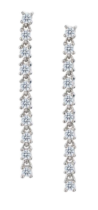 .33 Carat of Lab Grown Diamonds "Icicle" Earrings, 10kt White Gold.....................NOW