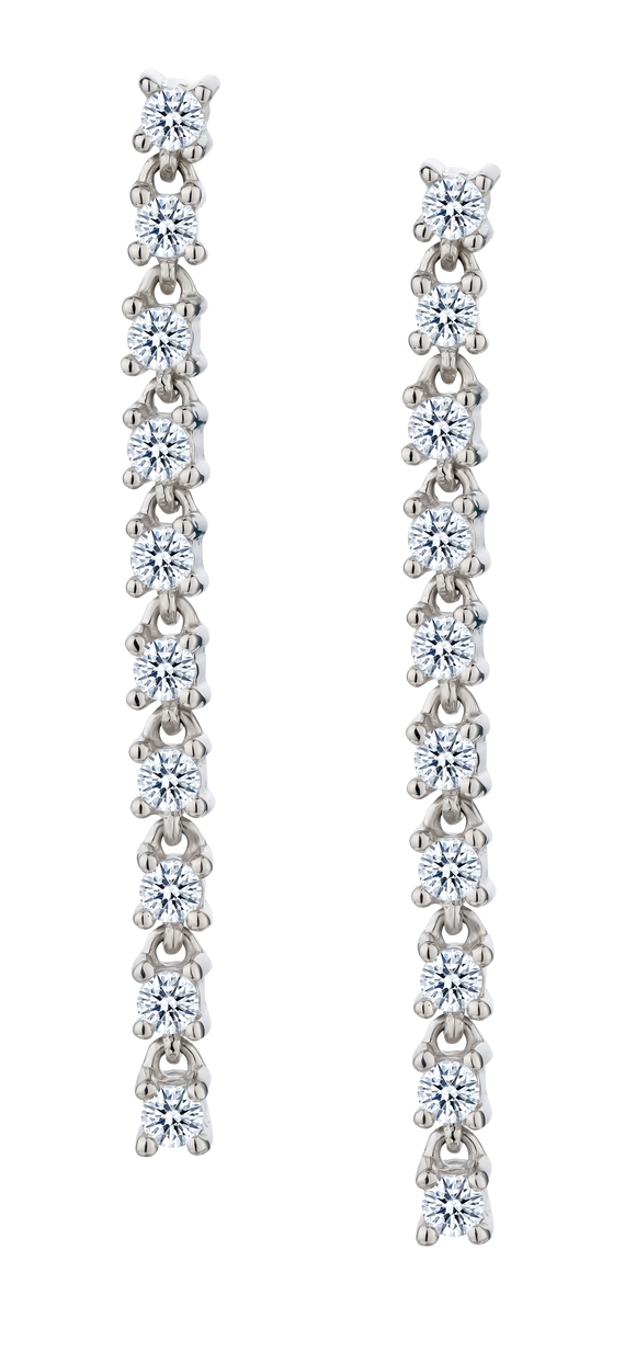 .33 Carat of Lab Grown Diamonds "Icicle" Earrings, 10kt White Gold.....................NOW