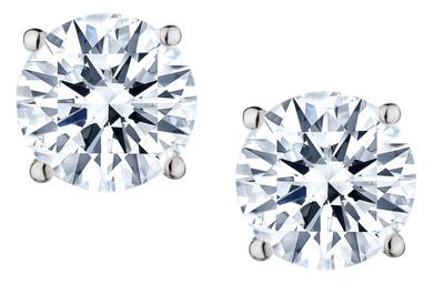 2.00 Carat of Lab Grown Diamonds Earrings, 14kt White Gold.....................NOW