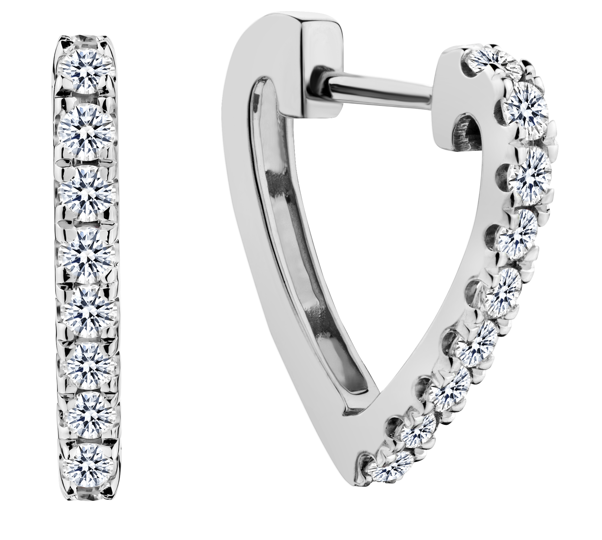 .50 Carat of Lab Grown Diamond "Heart" Earrings, 10kt White Gold.....................NOW