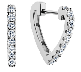 .50 Carat of Lab Grown Diamond "Heart" Earrings, 10kt White Gold.....................NOW