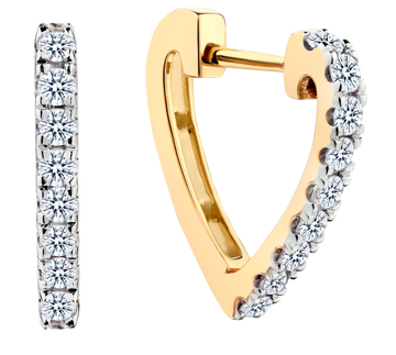 .50 Carat of Lab Grown Diamond "Heart" Earrings, 10kt Yellow Gold.....................NOW