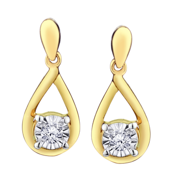 .05 Carat Of Lab Grown Diamonds Drop Earrings, 10kt Yellow Gold.....................NOW
