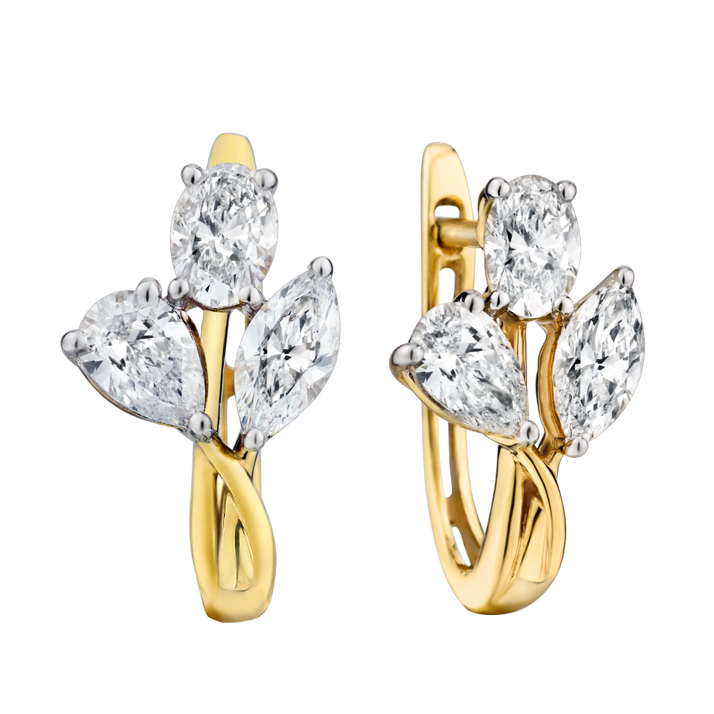 1.50 Carat Of Lab Grown Diamonds Lever Back Earrings, 10kt Yellow Gold.....................NOW