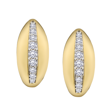 1.00 Carat Of Lab Grown Diamonds French Back Earrings, 10kt Yellow Gold.....................NOW