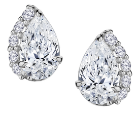 .56 Carat of Lab Grown Diamonds "Pear" Shape Earrings, 10kt Yellow Gold.....................NOW