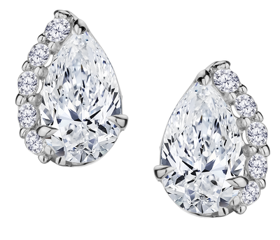 .56 Carat of Lab Grown Diamonds "Pear" Shape Earrings, 10kt Yellow Gold.....................NOW