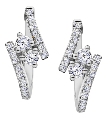 .50 Carat of Lab Grown Diamonds Hoop Earrings, 10kt White Gold.....................NOW - Griffin Jewellery Designs