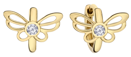 .10 Carat of Lab Grown Diamonds "Butterfly" Earrings, 10kt Yellow Gold.....................NOW