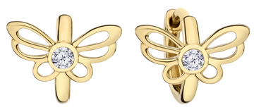 .10 Carat of Lab Grown Diamonds "Butterfly" Earrings, 10kt Yellow Gold.....................NOW - Griffin Jewellery Designs
