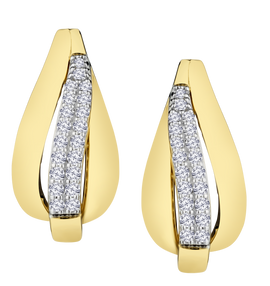.25 Carat of Lab Grown Diamonds Earrings, 10kt Yellow Gold.....................NOW