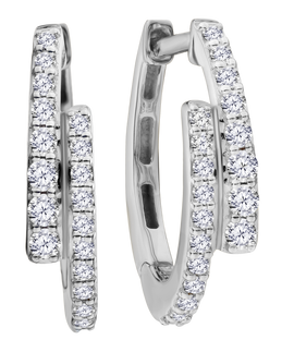 .40 Carat of Lab Grown Diamonds Earrings, 10kt White Gold.....................NOW