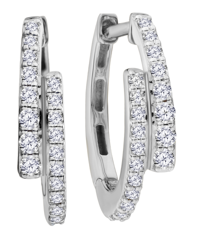 .40 Carat of Lab Grown Diamonds Earrings, 10kt White Gold.....................NOW