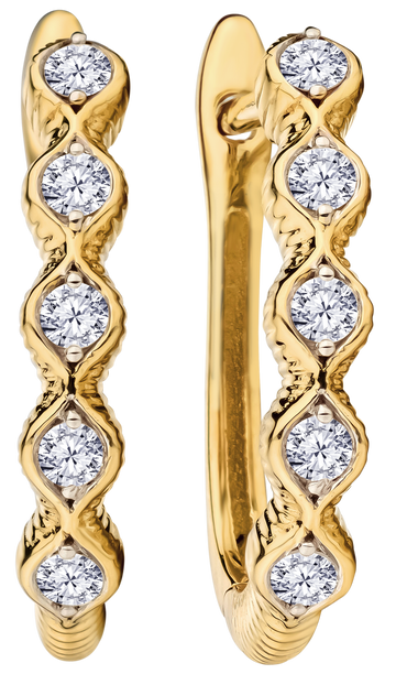 .25 Carat of Lab Grown Diamonds Earrings, 10kt Yellow Gold.....................NOW - Griffin Jewellery Designs