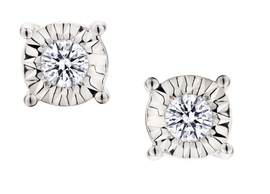 .15 Carat of Lab Grown Diamonds Round Shape Earrings, Sterling Silver.....................NOW - Griffin Jewellery Designs