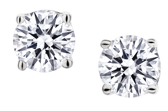 1.00 Carat of Lab Grown Diamonds Stud Earrings, Sterling Silver.....................NOW - Griffin Jewellery Designs