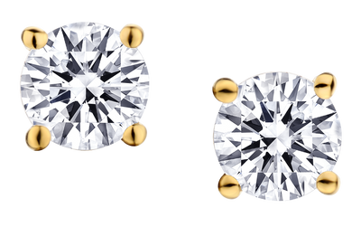 .50 Carat of Lab Grown Diamonds Stud Earrings, Gold Plated.....................NOW - Griffin Jewellery Designs