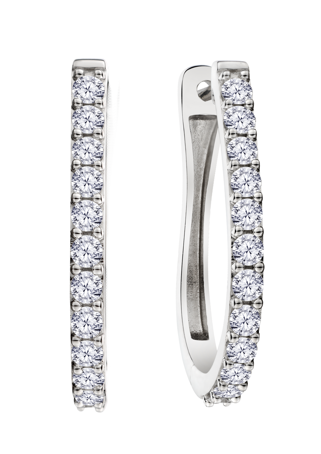 Carat of Lab Grown Diamonds Hoop Earrings