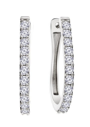 1.00 Carat of Lab Grown Diamonds Hoop Earrings, Sterling Silver.....................NOW - Griffin Jewellery Designs