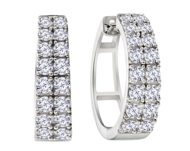 1.80 Carat of Lab Grown Diamonds Hoop Earrings, Sterling Silver.....................NOW - Griffin Jewellery Designs