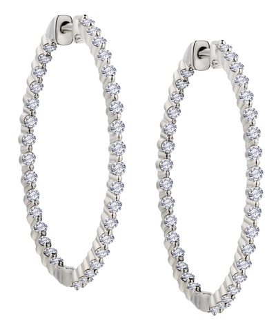 1.50 Carat Lab Grown Diamond "In-Out" Hoop Earrings, 10kt White Gold.....................NOW - Griffin Jewellery Designs