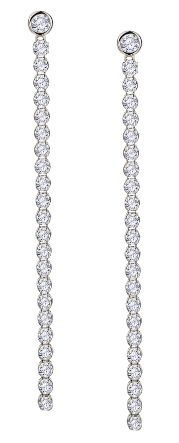 1.00 Carat Lab Grown Diamond "Icicle" Earrings, 10kt White Gold.....................NOW - Griffin Jewellery Designs