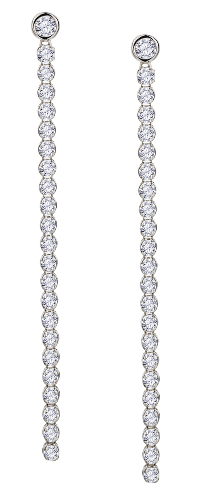 1.00 Carat Lab Grown Diamond "Icicle" Earrings, 10kt White Gold.....................NOW - Griffin Jewellery Designs