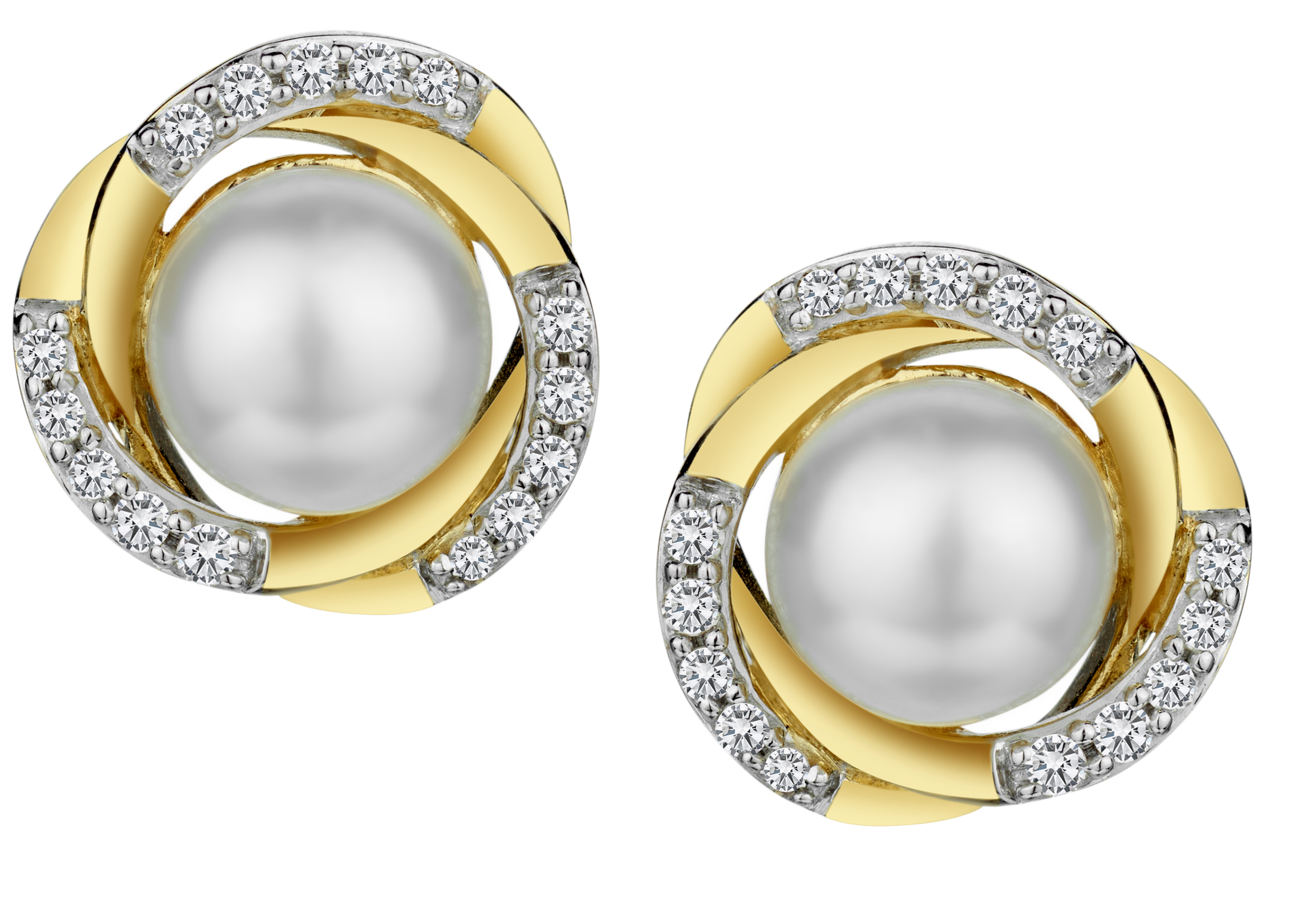 .13 Carat of Diamonds & Genuine Pearl Earrings, 10kt Yellow Gold.....................NOW