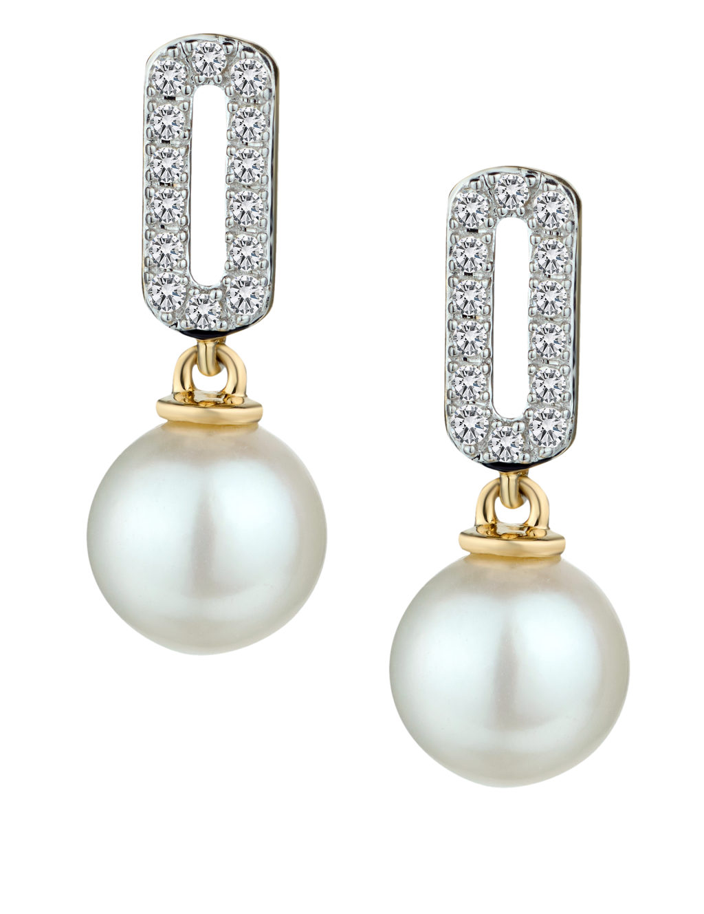 .12 Carat of Diamonds & Pearl Earrings, 10kt Yellow Gold.....................NOW