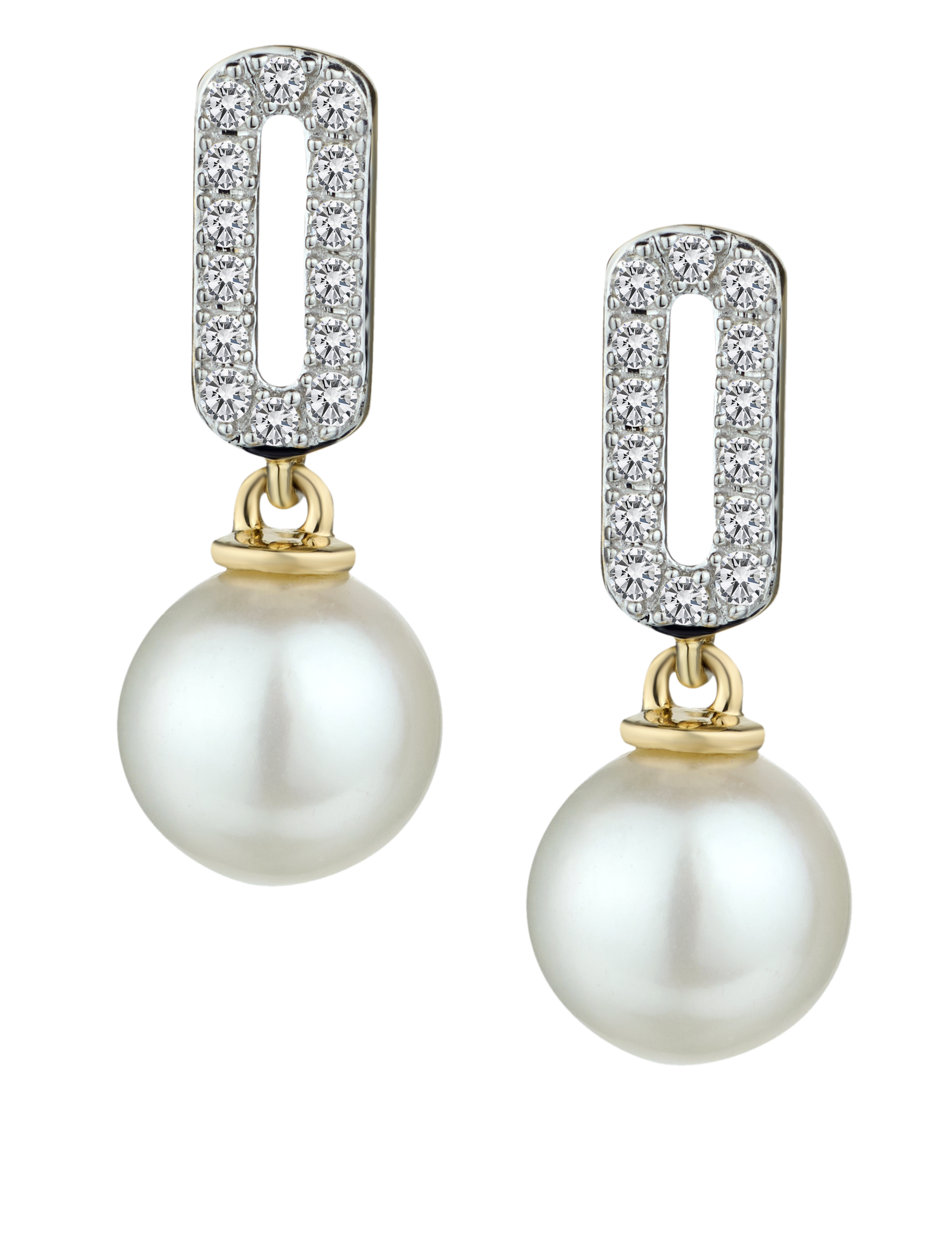 .12 Carat of Diamonds & Pearl Earrings, 10kt Yellow Gold.....................NOW