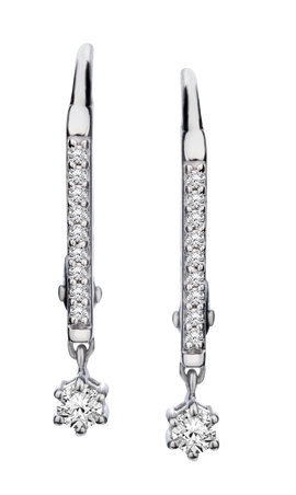 .15 Carat of Diamonds Earrings, Silver.....................NOW