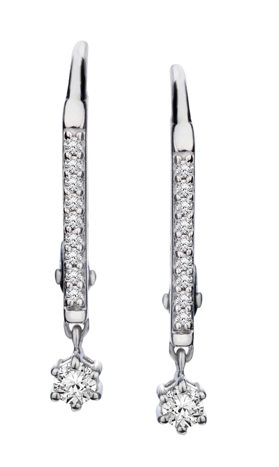.15 Carat of Diamonds Earrings, Silver.....................NOW