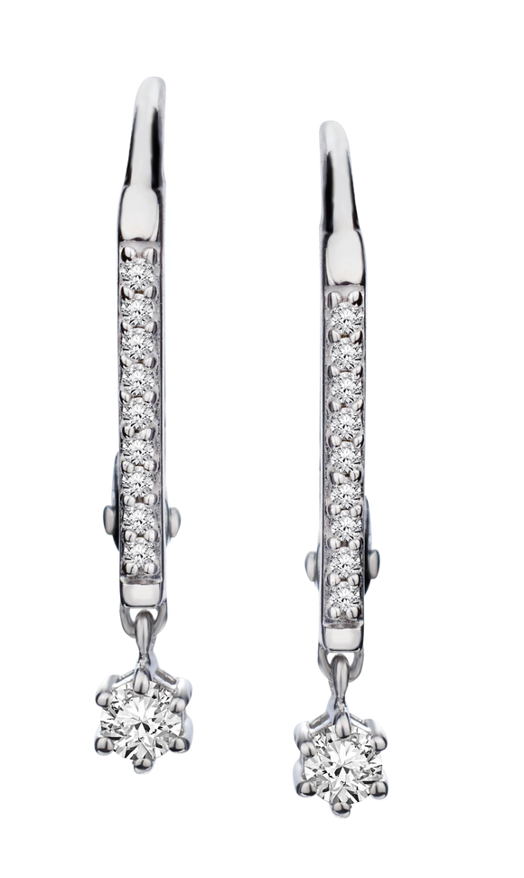.15 Carat of Diamonds Earrings, Silver.....................NOW