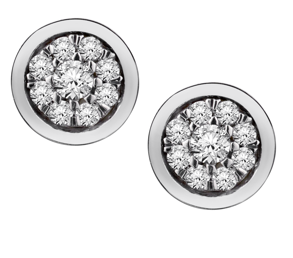 .10 Carat of Diamonds Stud Earrings, Silver.....................NOW