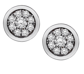 .10 Carat of Diamonds Stud Earrings, Silver.....................NOW