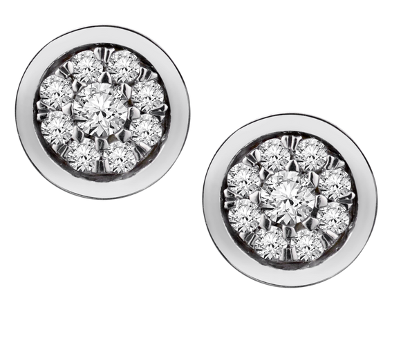 .10 Carat of Diamonds Stud Earrings, Silver.....................NOW