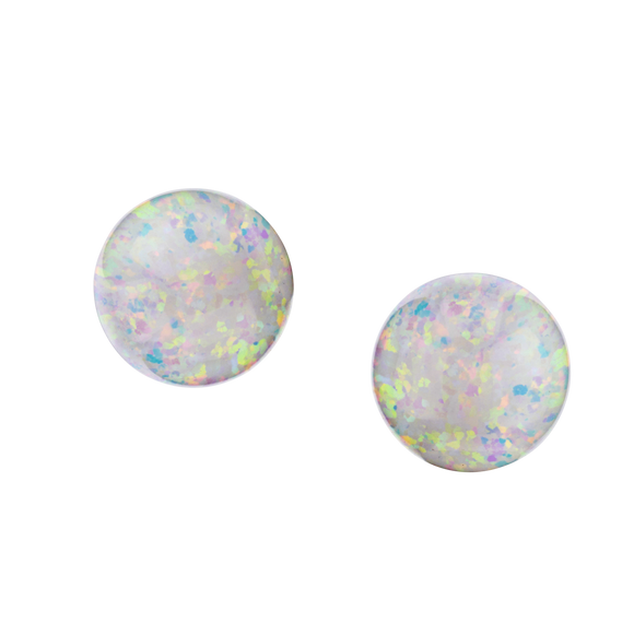 Created Opal Stud Earrings, Silver.....................NOW