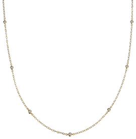 .13 Carat of Diamonds Bezel Set Diamond Necklace, 14kt Yellow Gold.....................NOW