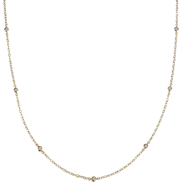 .13 Carat of Diamonds Bezel Set Diamond Necklace, 14kt Yellow Gold.....................NOW