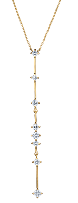 .40 Carat of Diamonds Lariat Necklace, 14kt Yellow Gold.....................NOW