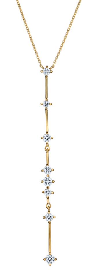 .40 Carat of Diamonds Lariat Necklace, 14kt Yellow Gold.....................NOW