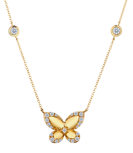 .30 Carat of Diamonds "Butterfly" Necklace, 14kt Yellow Gold.....................NOW