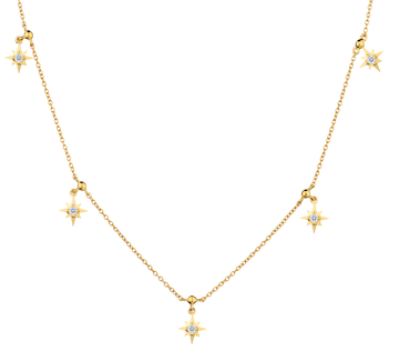 .10 Carat of Diamonds "Stars" Necklace, 14kt Yellow Gold.....................NOW