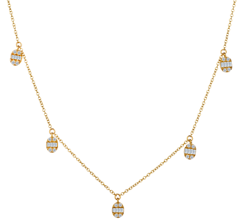 .35 Carat of Diamonds Necklace, 14kt Yellow Gold.....................NOW