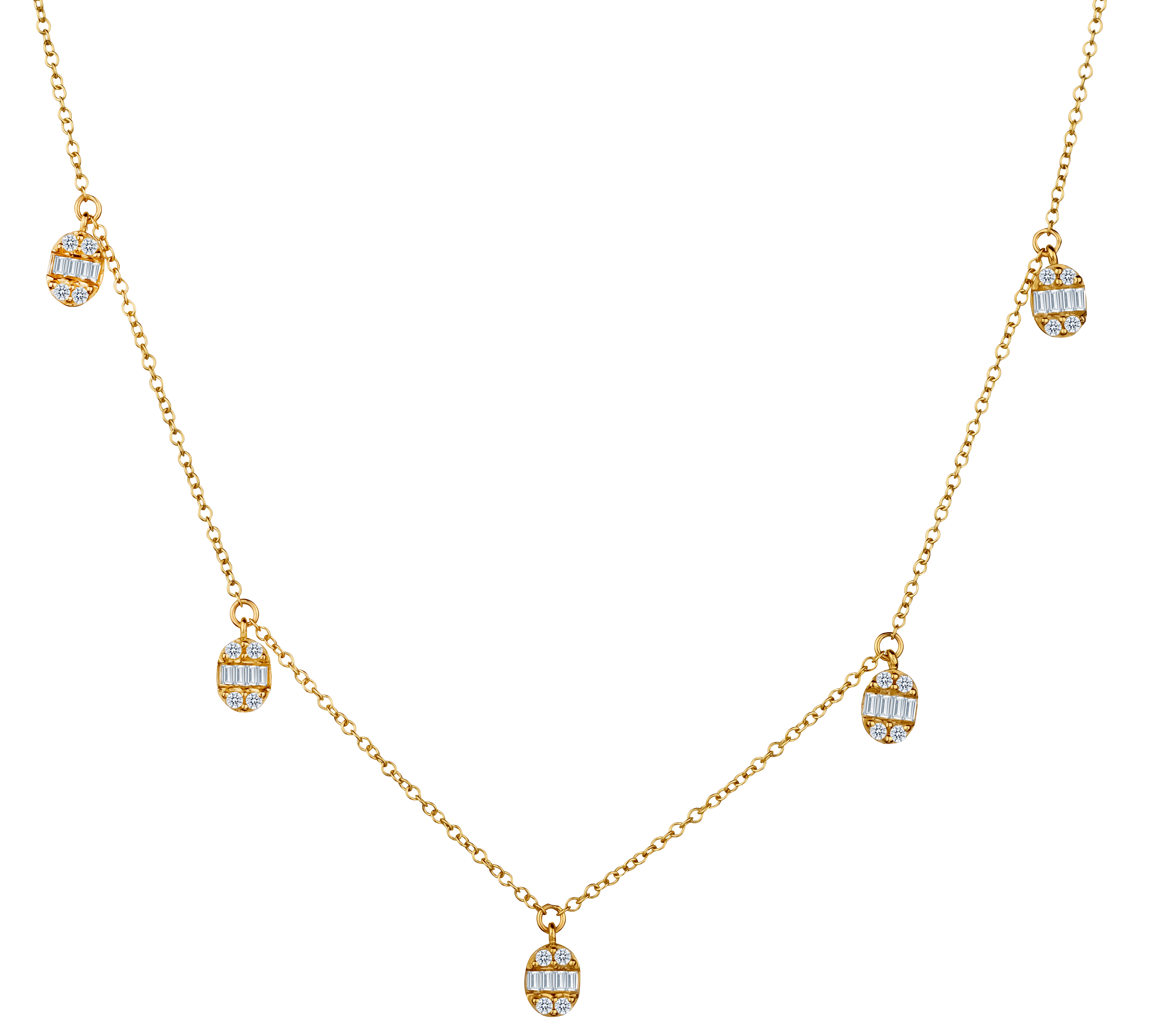 .35 Carat of Diamonds Necklace, 14kt Yellow Gold.....................NOW